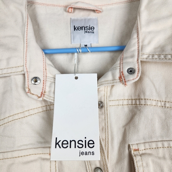 NWT Kensie Size M Denim Shacket - Picture 3 of 8